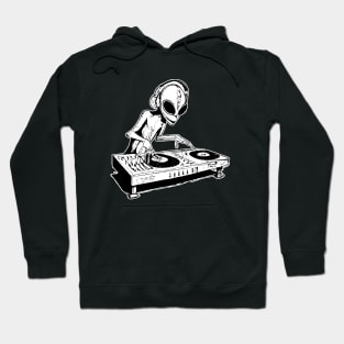 Tekno DJ Alien Rave Vinyl Hoodie